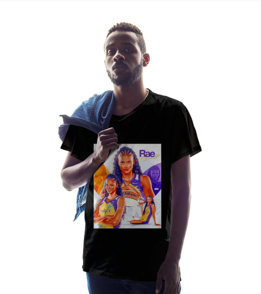 WNBA Rae Burrell Los Angeles Sparks No 22 Wilson Basketball Collage T-Shirt