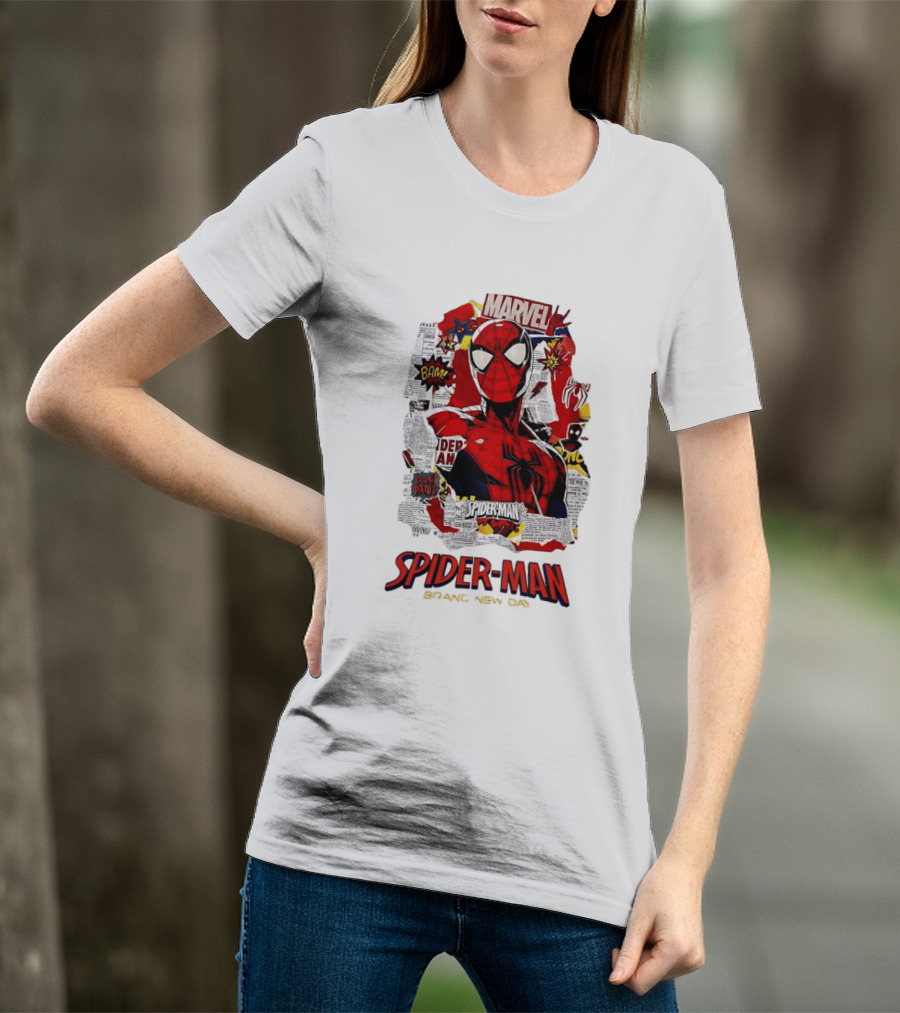 Marvel Spider Man Brand New Day Comic Collage T-Shirt
