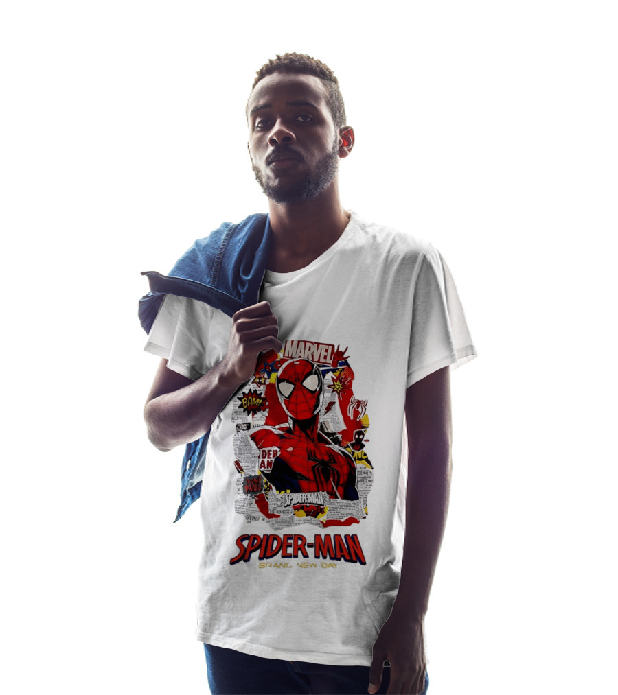 Marvel Spider Man Brand New Day Comic Collage T-Shirt