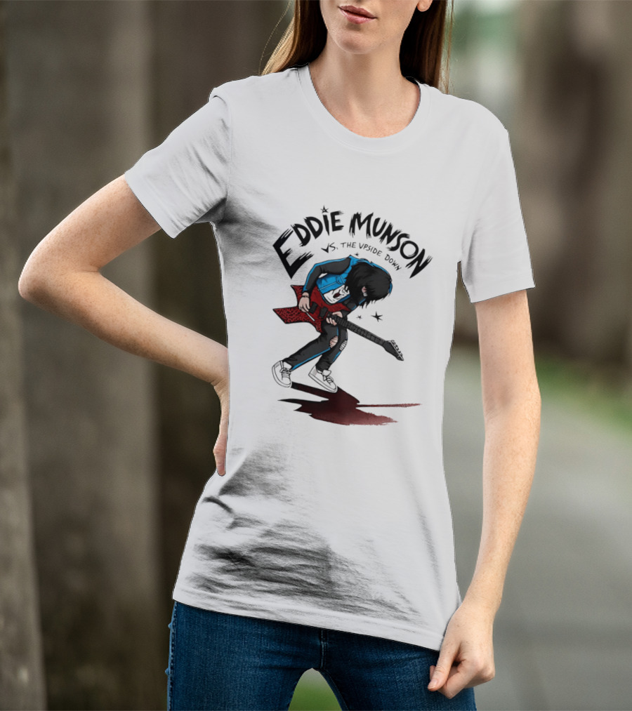 Eddie Munson Vs The Upside Down Stranger Things Guitar Battle Scene T-Shirt