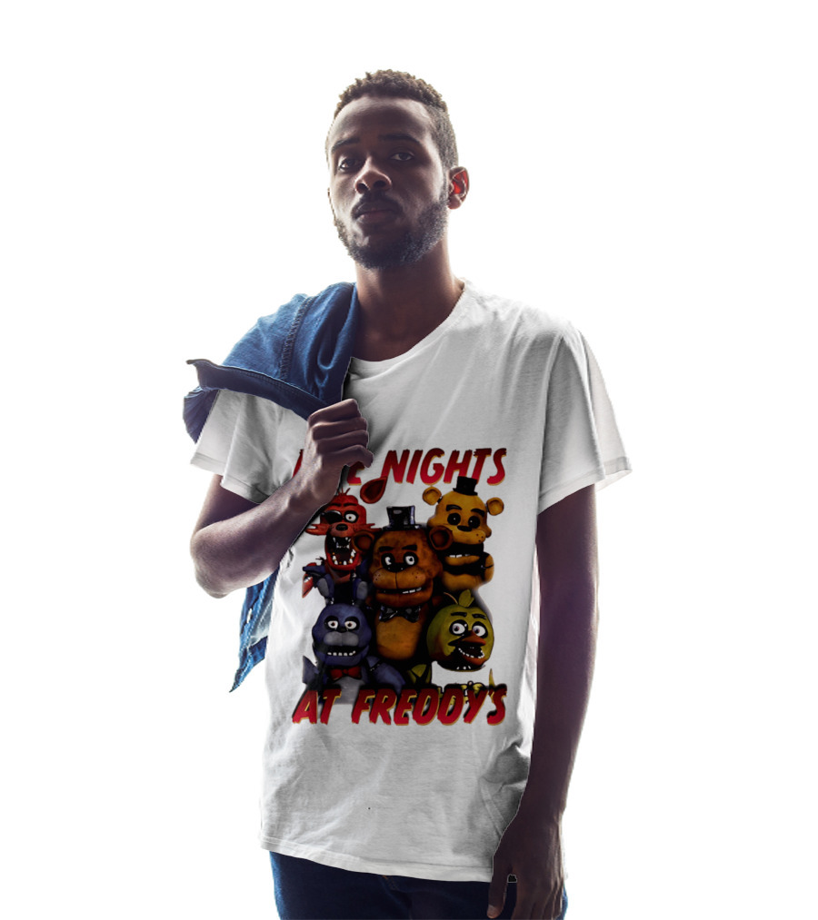 Five Nights At Freddy's Cartoon Characters Freddy Bonnie Chica Foxy T-Shirt