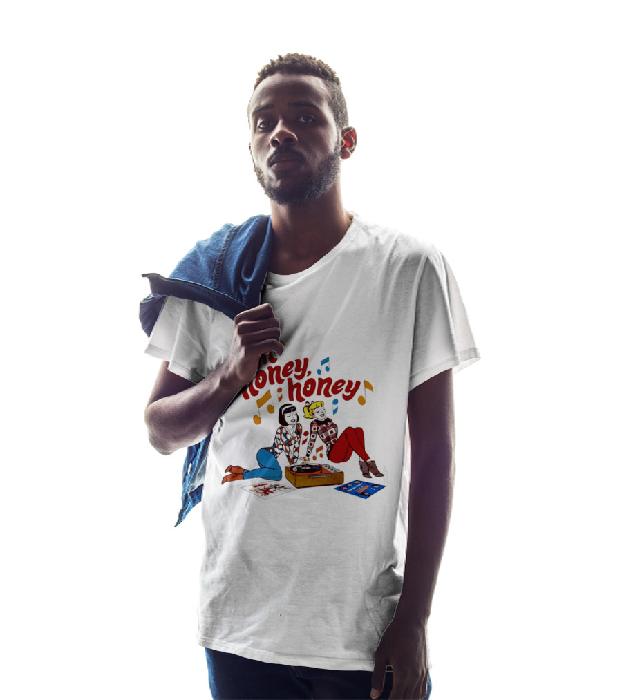 Oh Honey Honey Cartoon Style Retro Fashion Girl Music T-Shirt
