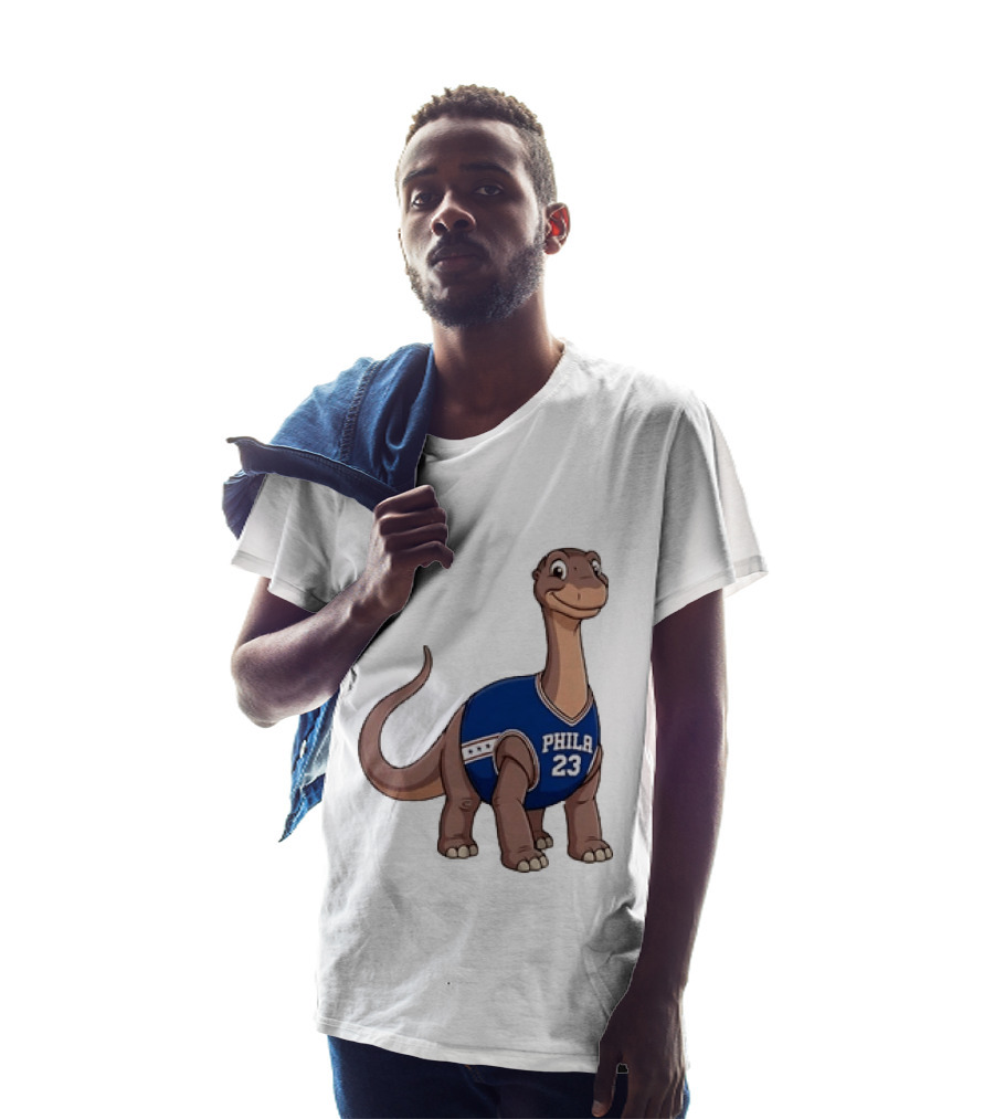 Phila 23 Dinosaur In Philadelphia 76ers Basketball Jersey T-Shirt
