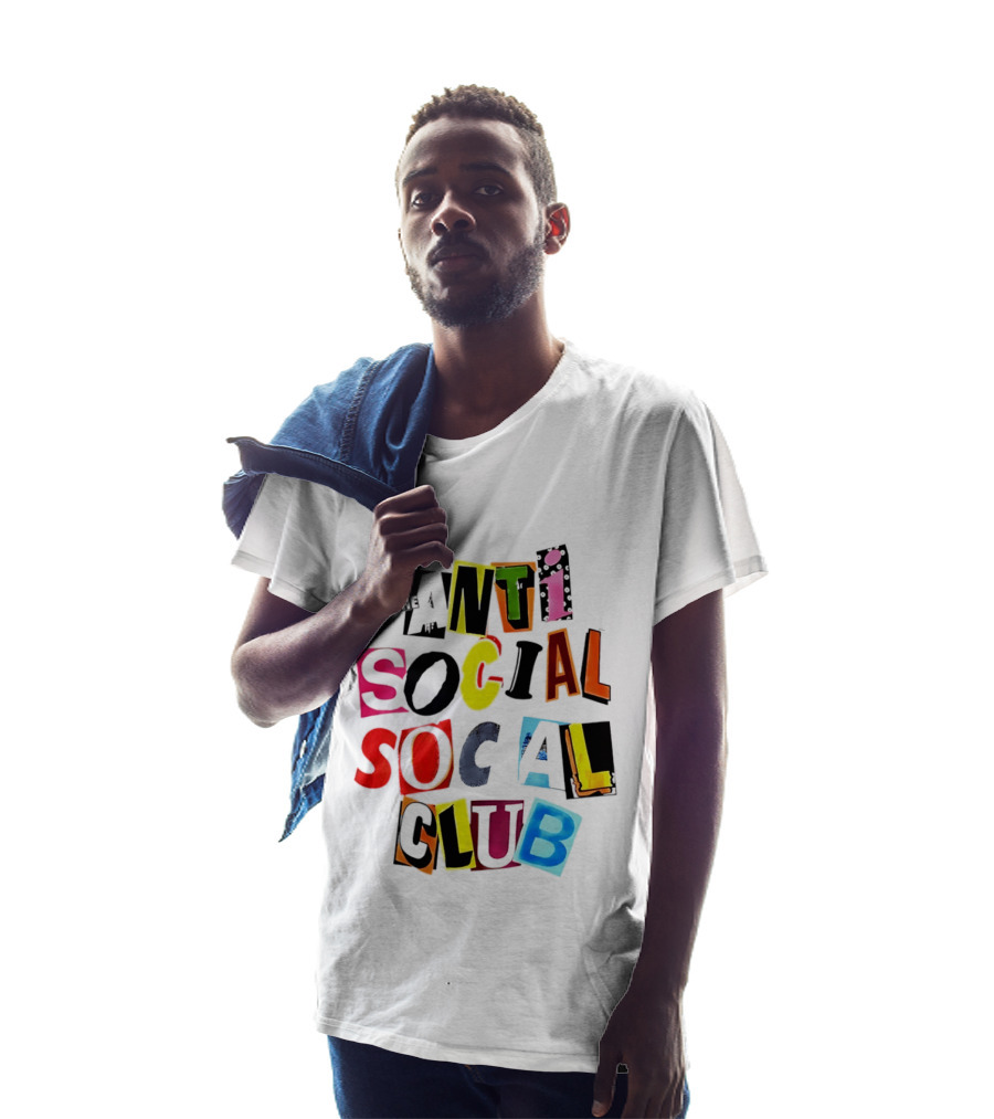 The Anti Social Social Club ASSC Collage Colorful T-Shirt