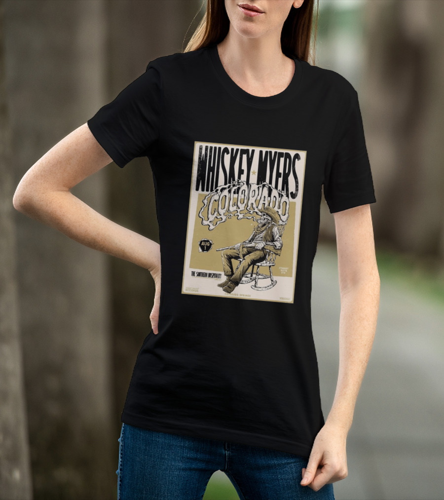 Whiskey Myers Colorado Springs Southern Hospitality Tour August 1 Ford Amphitheater 2026 T-Shirt