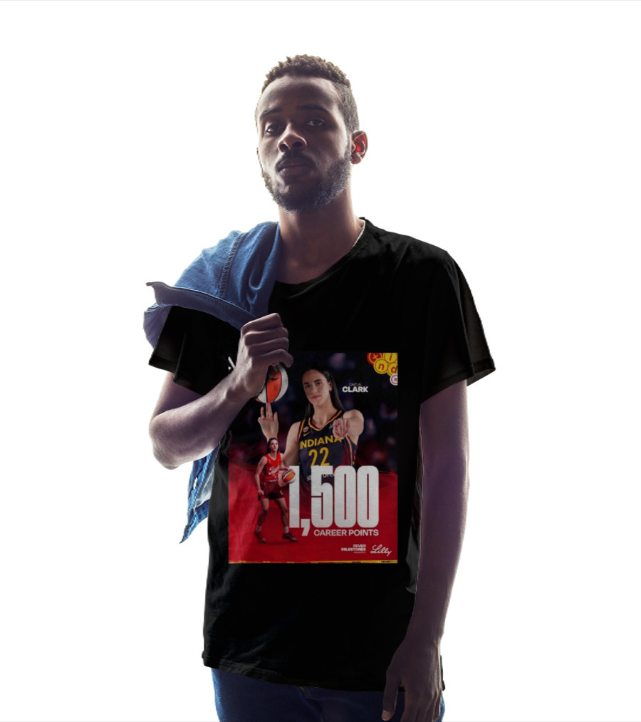 Caitlin Clark Indiana Fever 1500 Career Points Milestone Celebration WNBA Fever Milestones T-Shirt