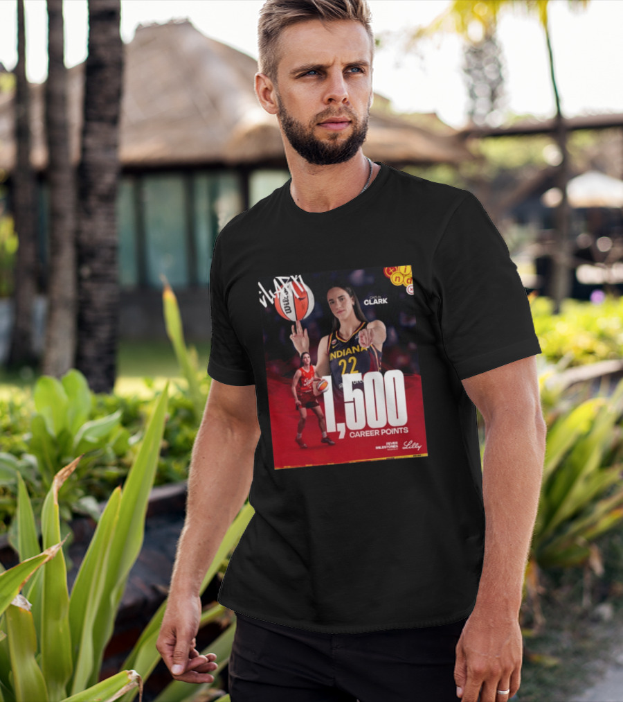 Caitlin Clark Indiana Fever 1500 Career Points Milestone Celebration WNBA Fever Milestones T-Shirt
