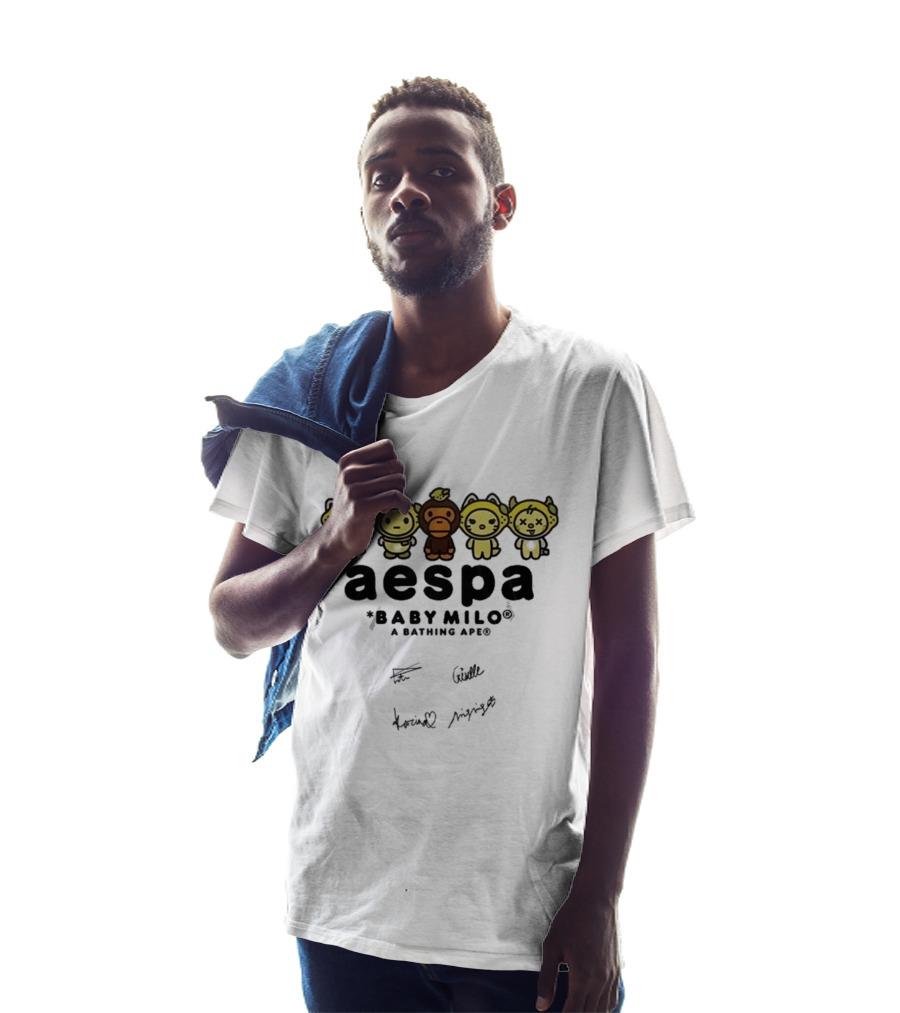 Aespa X Baby Milo A Bathing Ape 2026 Signed Collaboration T-Shirt