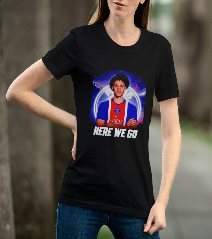 Maghnes Akliouche To Paris Saint Germain Here We Go T-Shirt