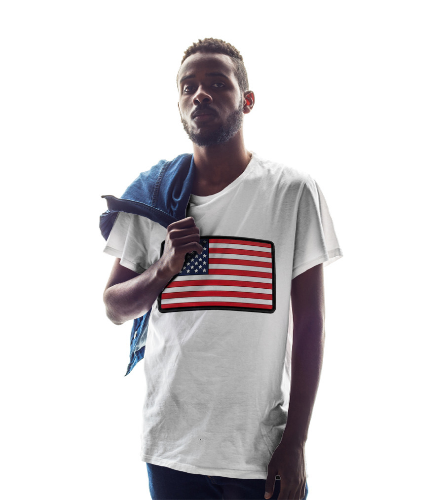 Dan Cevette American Flag Hat United States Stars And Stripes T-Shirt