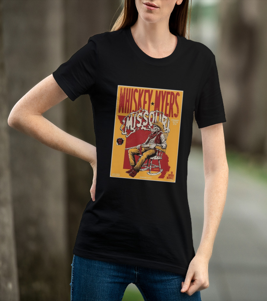 Whiskey Myers Missouri Tour 2026 Kansas City Morton Amphitheater July 30 Straight Outta ETX T-Shirt