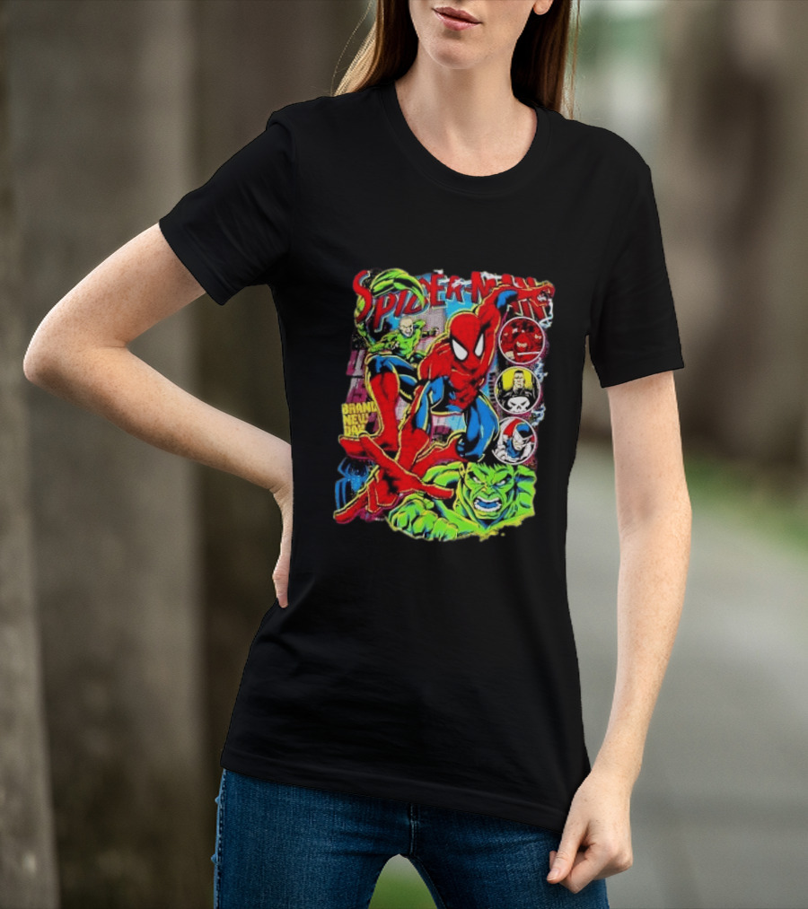 Spider Man Marvel Hulk Punisher Scorpion Ninja Brand New Day T-Shirt
