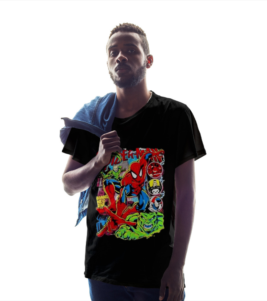 Spider Man Marvel Hulk Punisher Scorpion Ninja Brand New Day T-Shirt