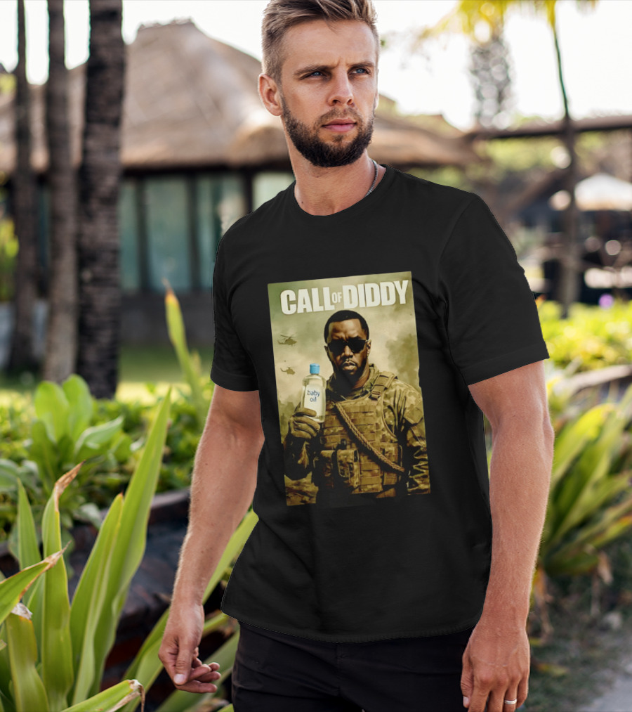 Call Of Diddy Baby Oil Military Humor T-Shirt