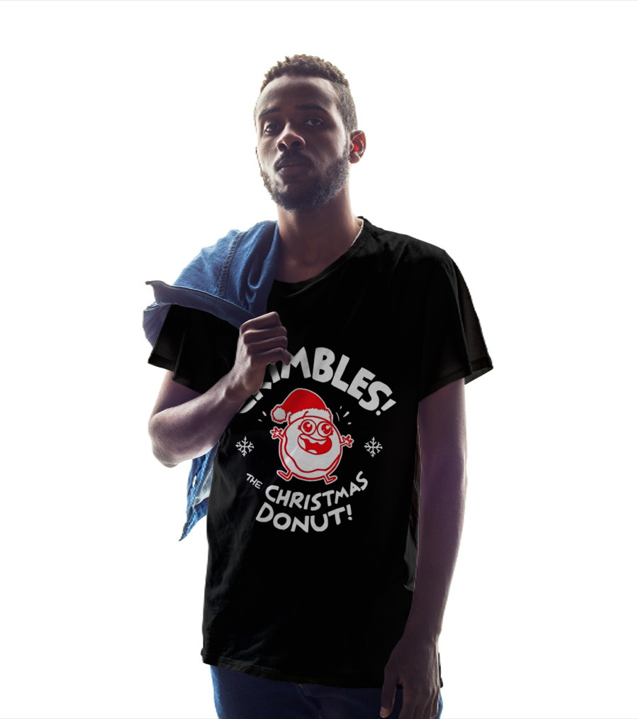 Crimbles Santa Hat The Christmas Donut Snowflakes T-Shirt