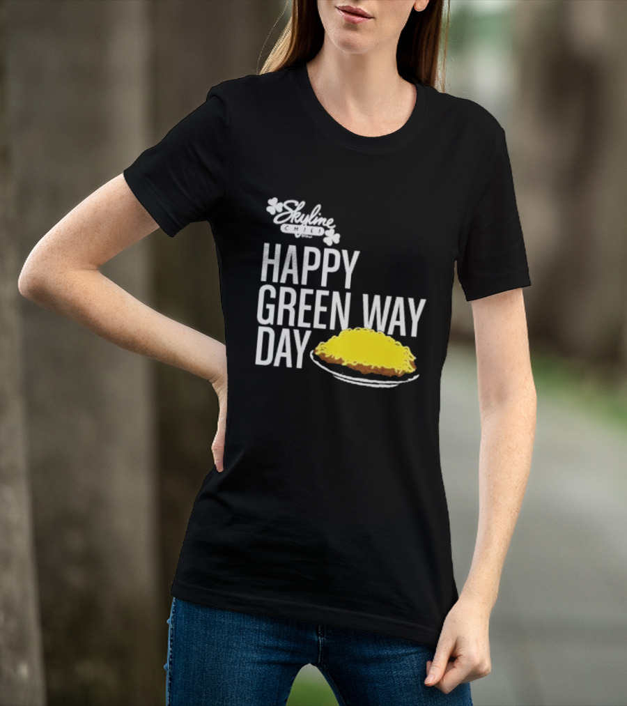 Skyline Chili Happy Green Way Day Cheese Coney Celebration T-Shirt