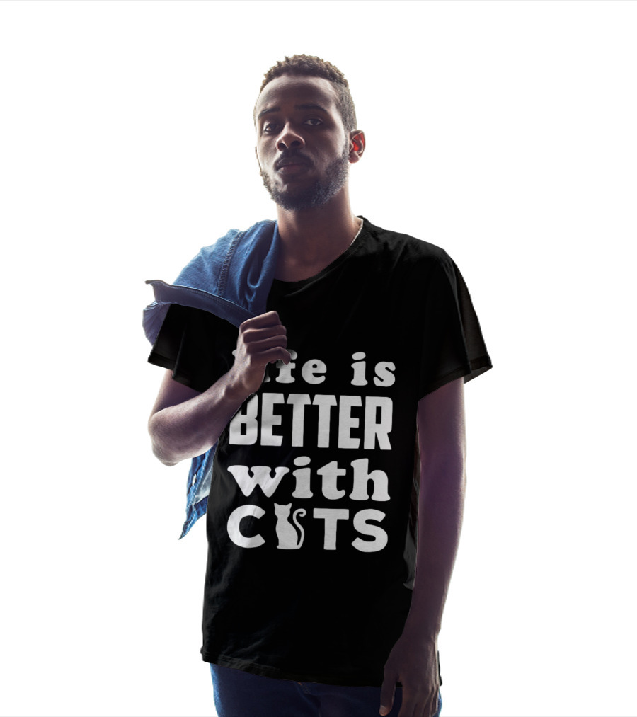 Life Is Better With Cats Feline Love T-Shirt