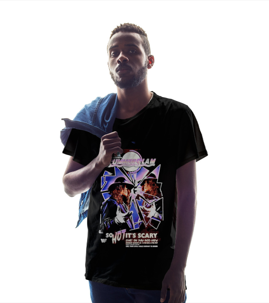 WWF SummerSlam The Undertaker So Hot It's Scary Live On Pay Per View T-Shirt