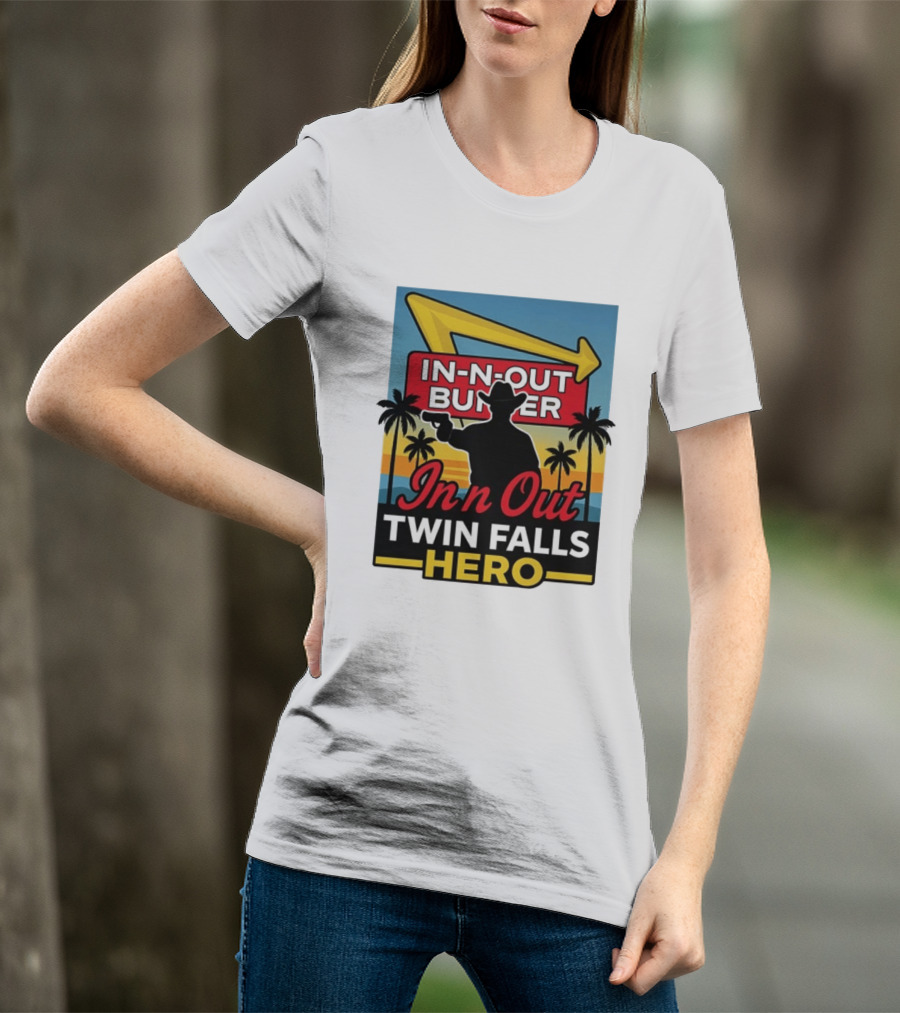 In N Out Burger Twin Falls Hero Retro Western 2026 T-Shirt