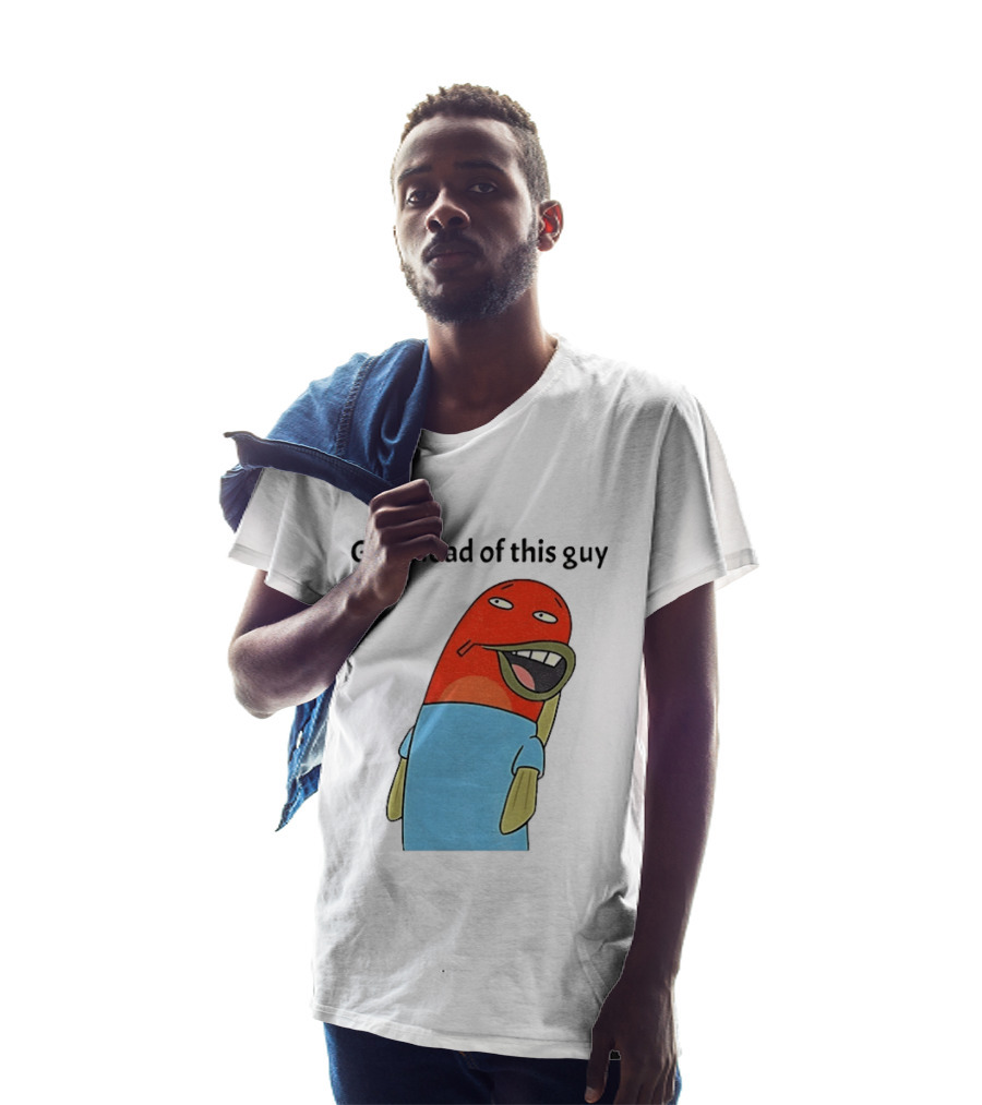 Get A Load Of This Guy Cartoon Quirky Character In Light Blue Outfit T-Shirt