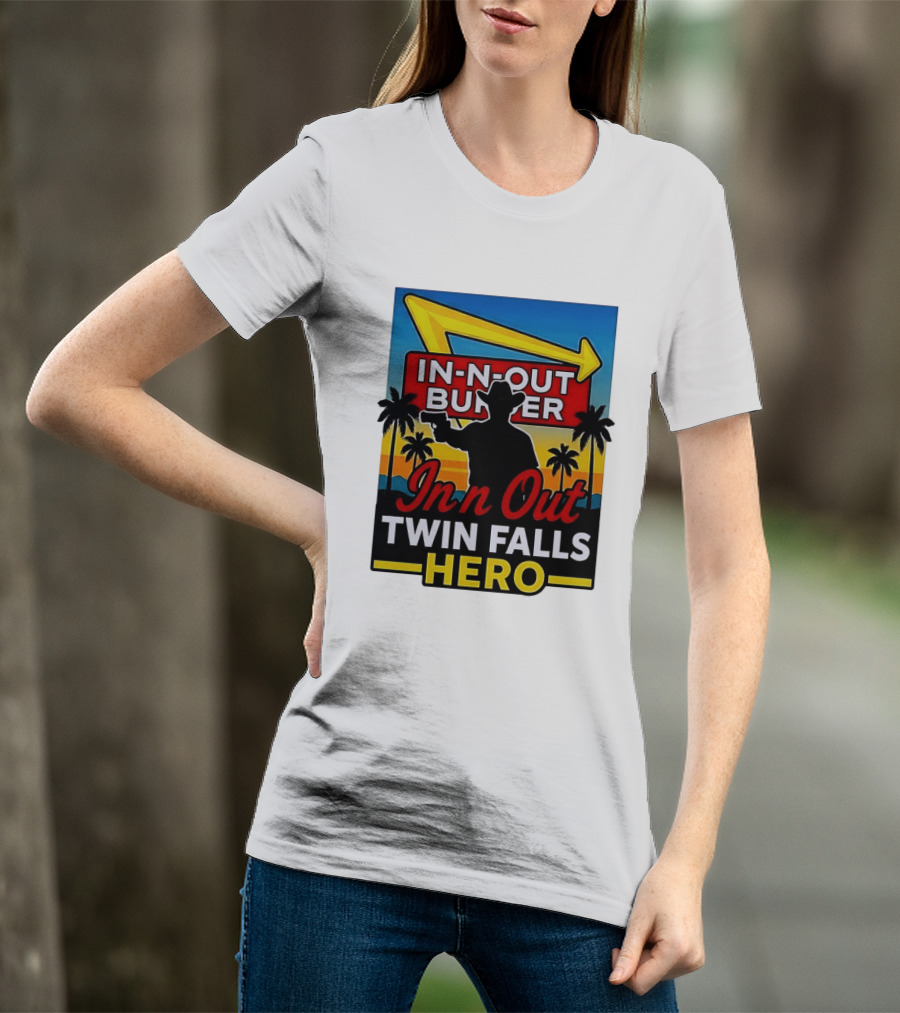 In N Out Burger Twin Falls Hero Western Sunset T-Shirt