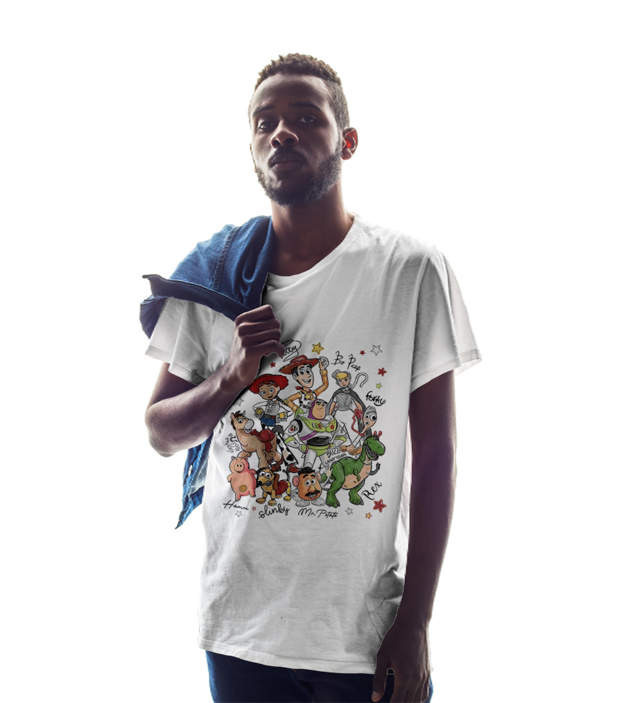 Woody Buzz Lightyear Jessie Bo Peep Forky Toy Story Disneyland Family Hamm Slinky Mr Potato Rex T-Shirt