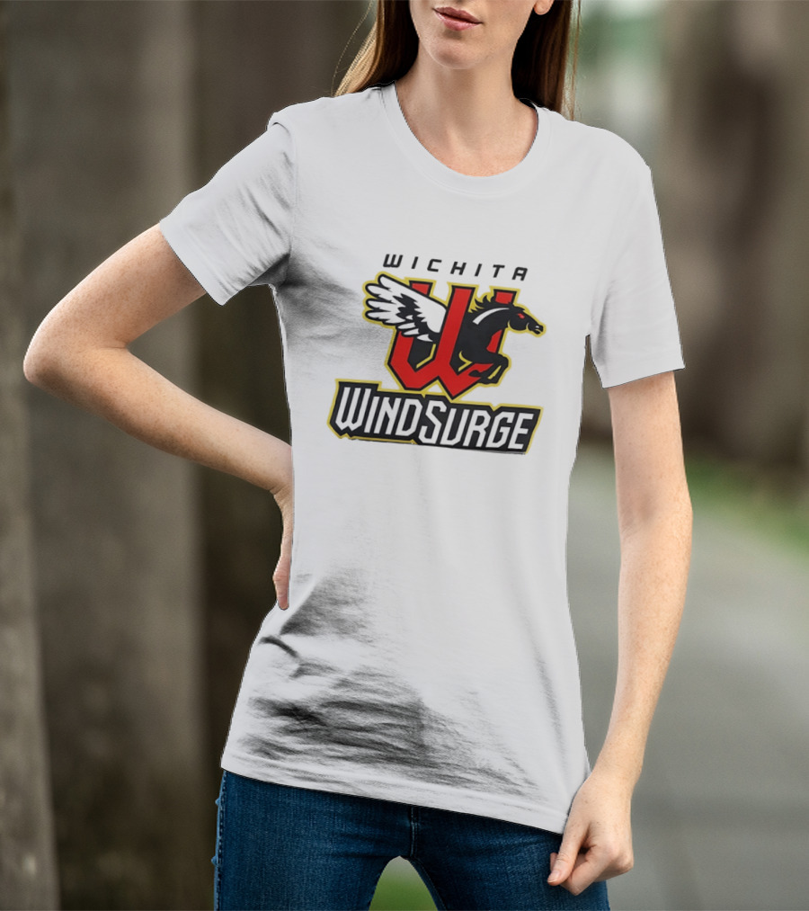 Wichita Wind Surge Black Pegasus Red W T-Shirt