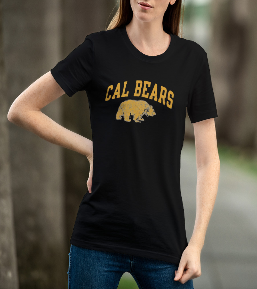 Cal Bears NCAA Distressed Grizzly Bear Profile T-Shirt