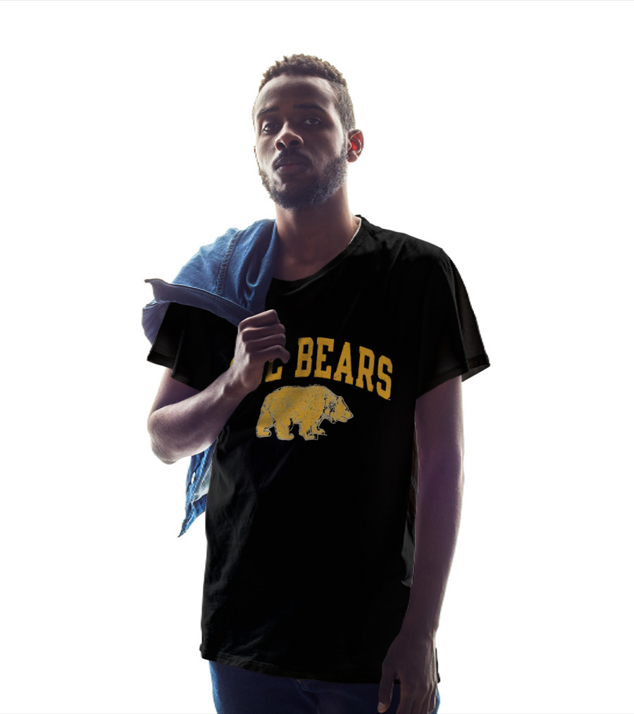 Cal Bears NCAA Distressed Grizzly Bear Profile T-Shirt