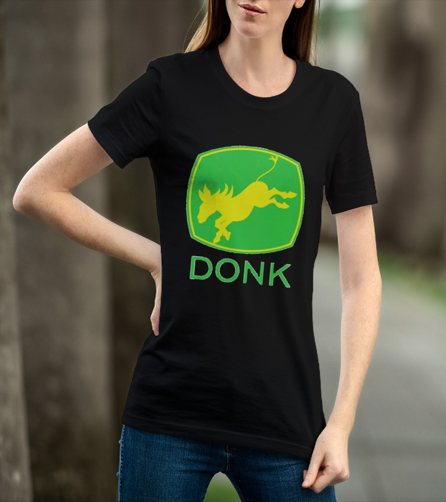 Donk Green And Yellow Farming Donkey T-Shirt