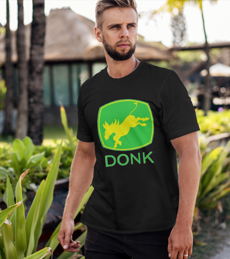 Donk Green And Yellow Farming Donkey T-Shirt