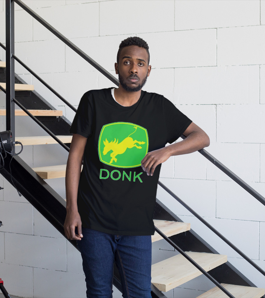 Donk Green And Yellow Farming Donkey T-Shirt