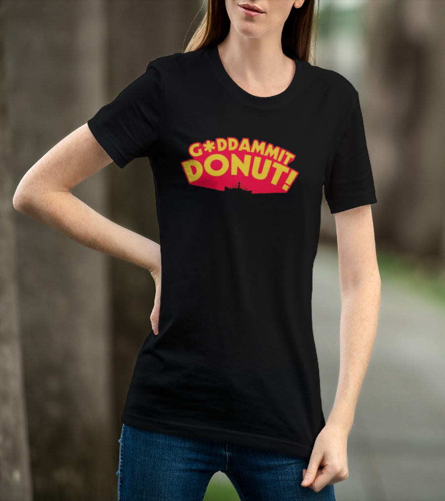 Gddammit Donut Goddammit Crown Starburst Red Yellow T-Shirt