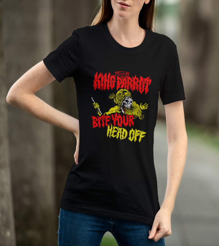 King Parrot Bite Your Head Off Skull And Creature T-Shirt