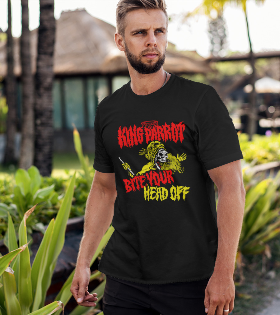 King Parrot Bite Your Head Off Skull And Creature T-Shirt