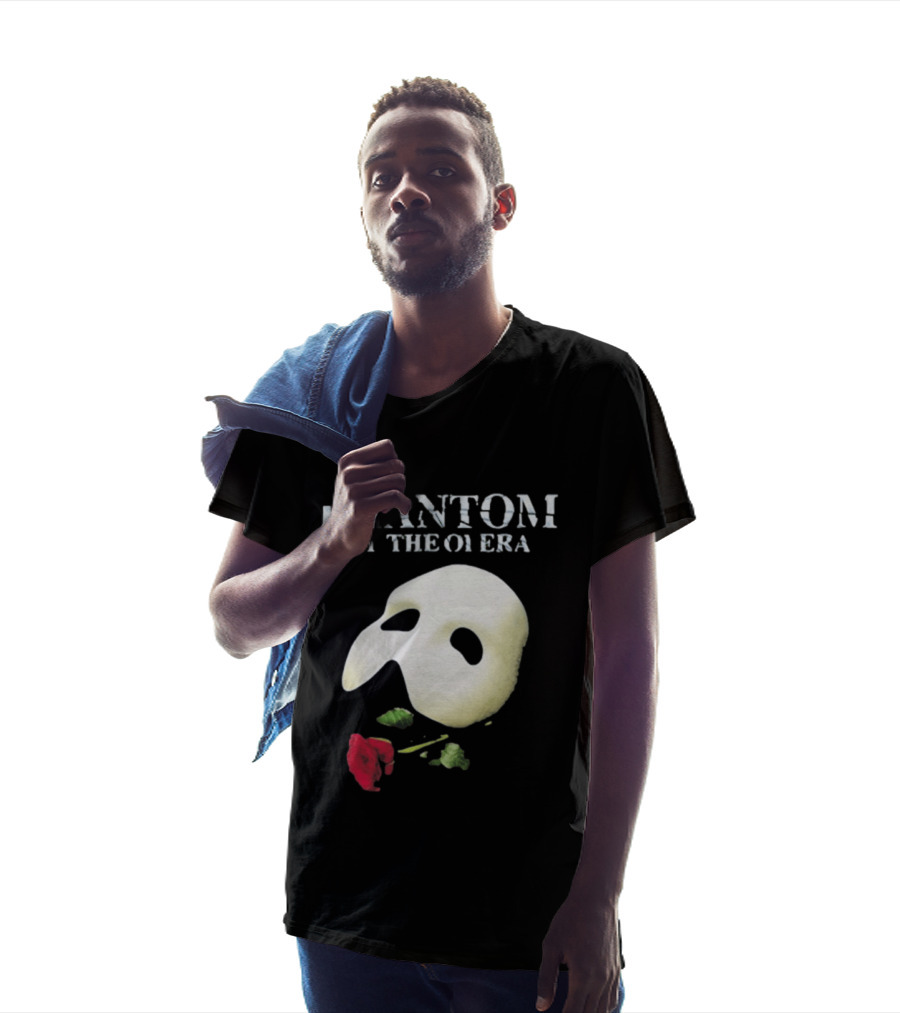 Phantom Of The Opera Mask Red Rose T-Shirt