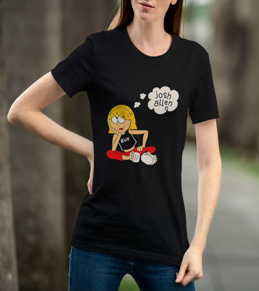 Lizzie McGuire BUF Josh Allen Dreaming Cartoon T-Shirt
