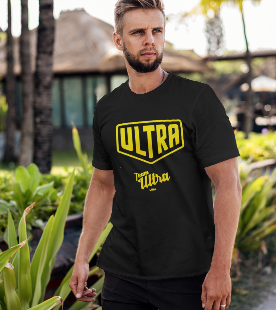 Team Ultra USA Yellow Black Shield Crest Ultra USA T-Shirt