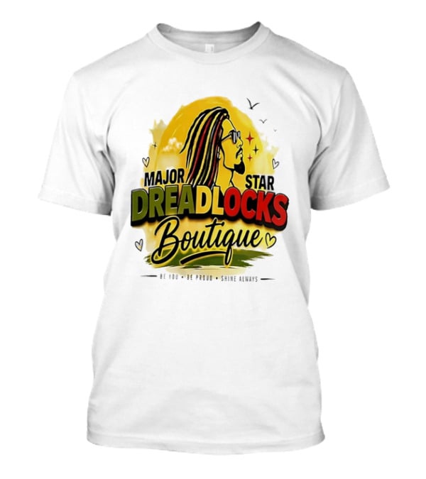 Major Star Dreadlocks Boutique Be You Shine Always Rastafarian Man Profile T-Shirt