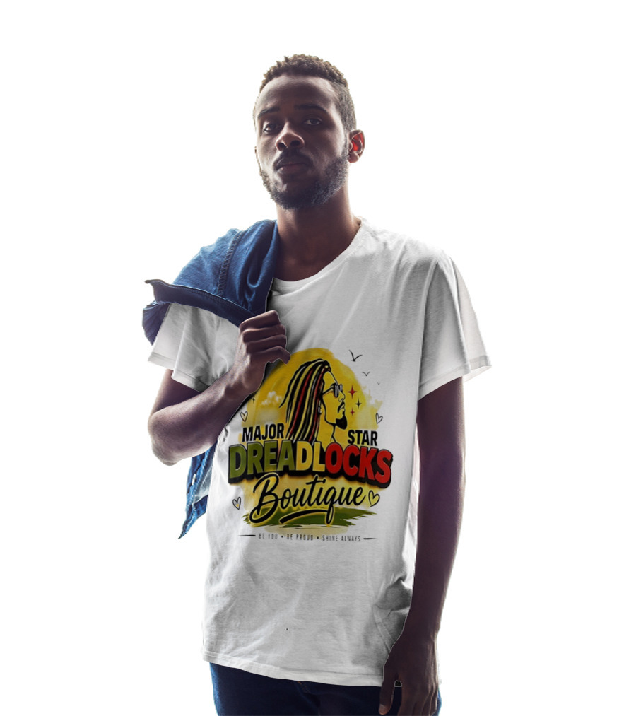 Major Star Dreadlocks Boutique Be You Shine Always Rastafarian Man Profile T-Shirt