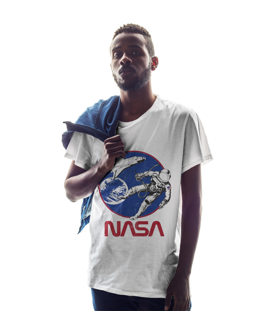 NASA Space Shuttle And Astronaut Earth Scene T-Shirt
