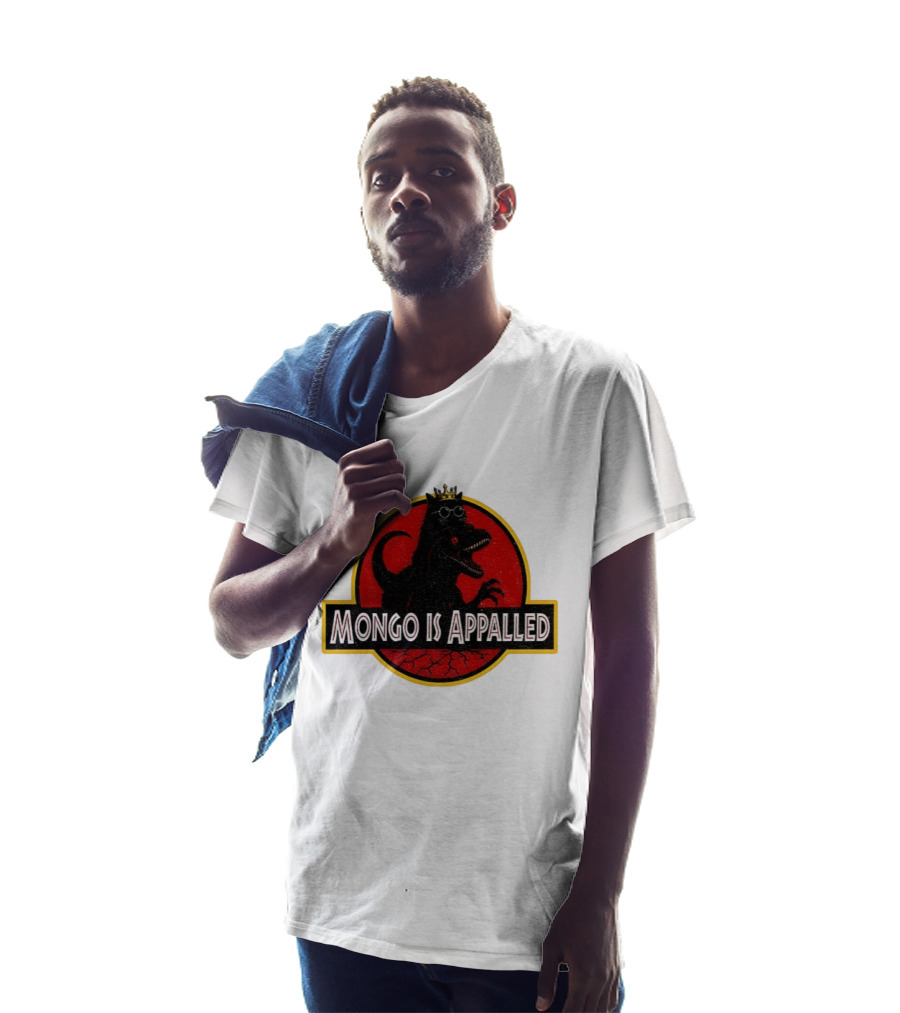 Mongo Is Appalled Dinosaur Crown Sunglasses Red Circle T-Shirt