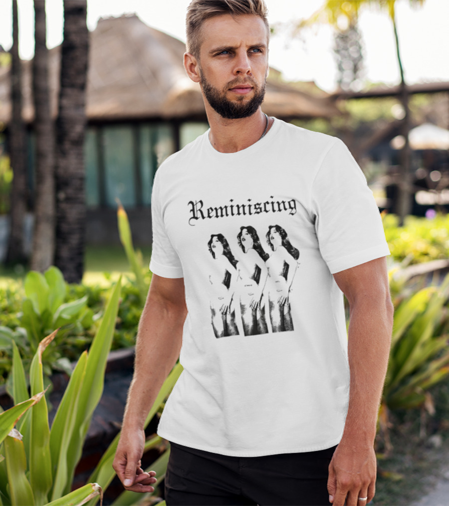 Reminiscing Gothic Three Repeating Pinup Women Halftone T-Shirt