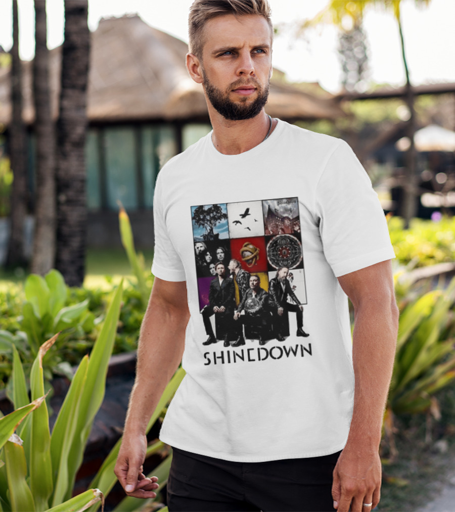 Shinedown Us And Them Album Cover Band Members Collage T-Shirt