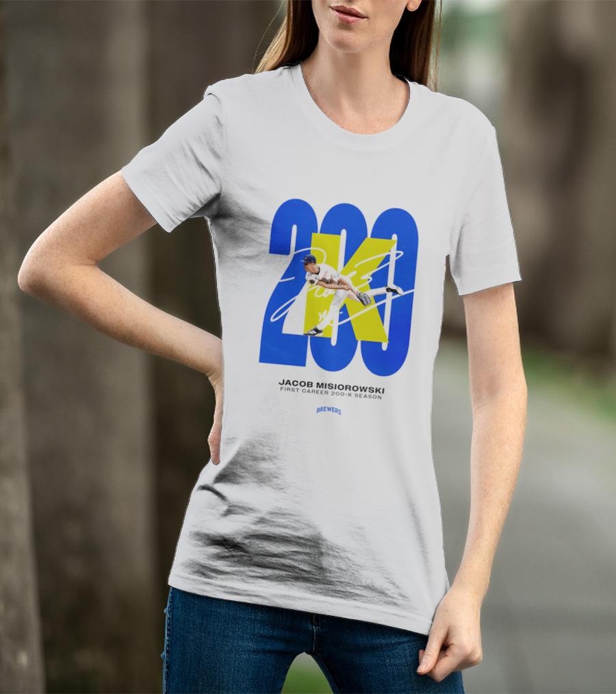 Jacob Misiorowski First Career 200 K Season Brewers 200K T-Shirt