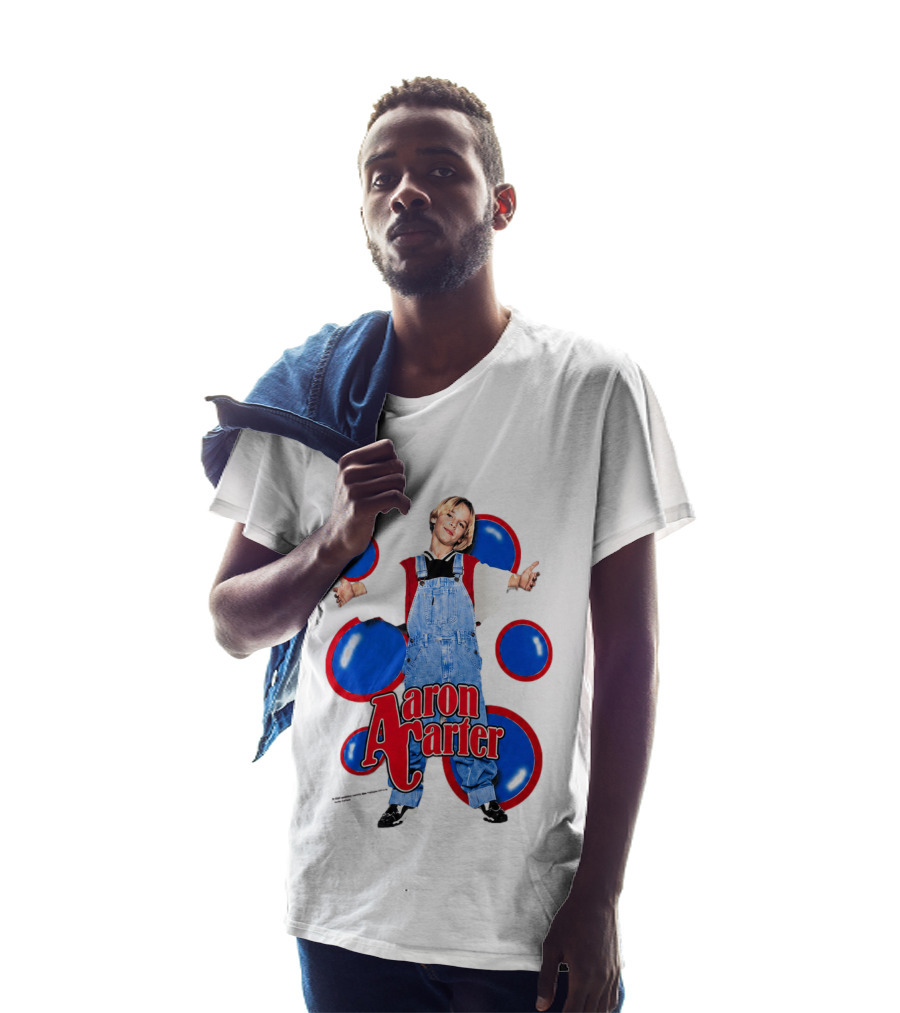 Aaron Carter Overalls Blue Red Circles Fashion T-Shirt
