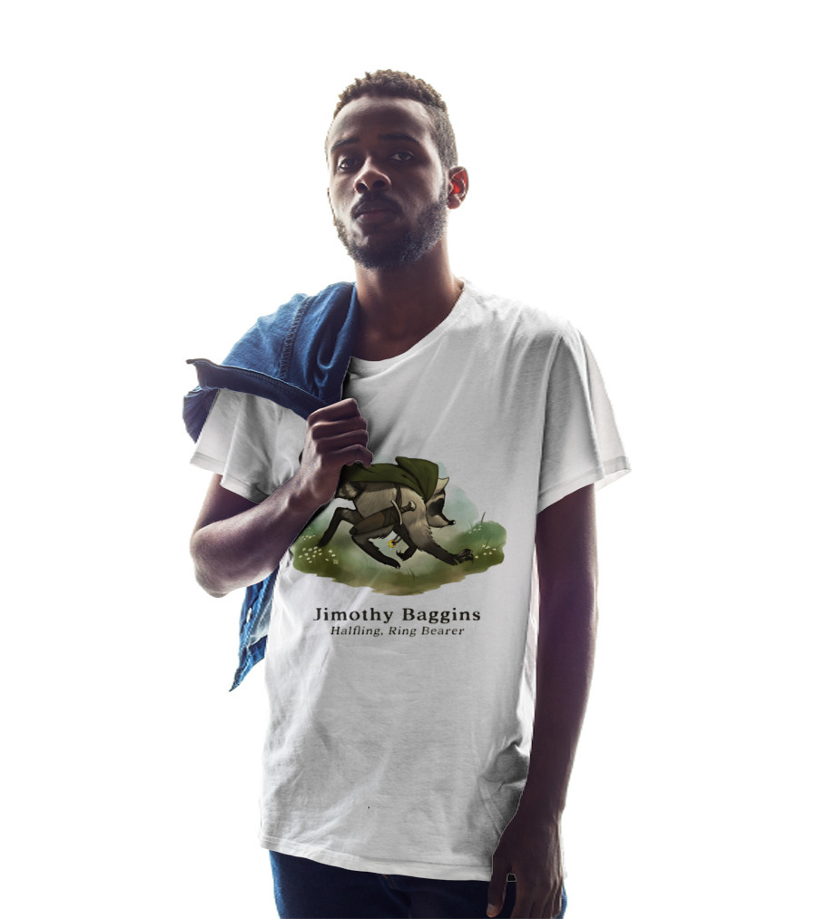 Jimothy Baggins Halfling Ring Bearer Raccoon Adventure T-Shirt