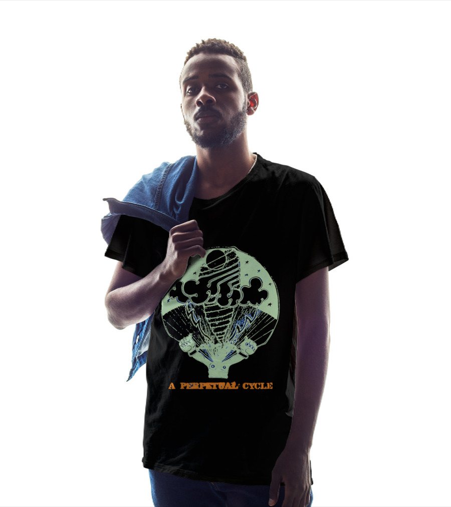 A Perpetual Cycle Tornado 4545 Hands Clouds Stars T-Shirt