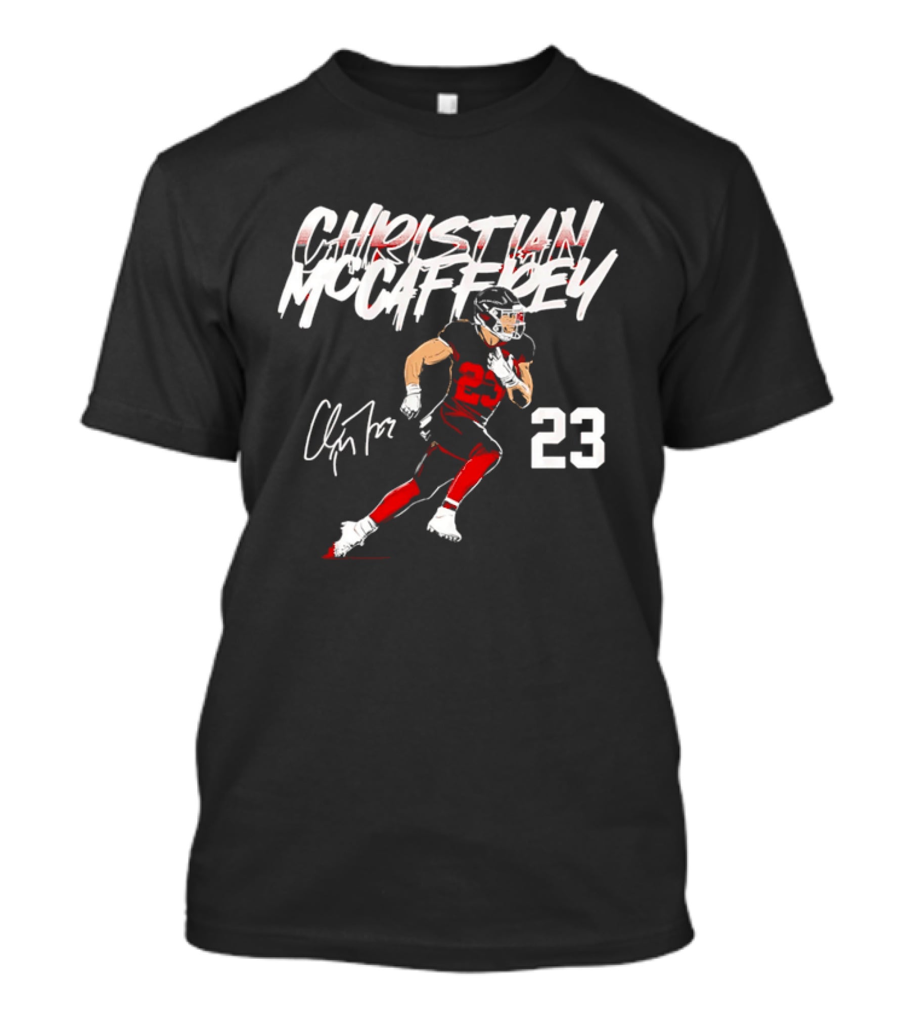 Christian Mccaffrey Signature 23 Football Running Back T-Shirt