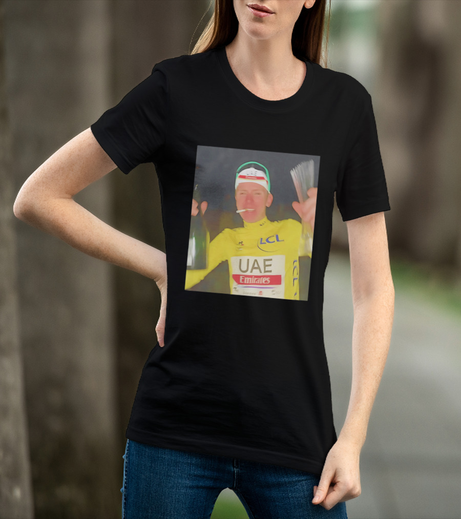 UAE Emirates LCL Tour De France Winner Celebrating T-Shirt